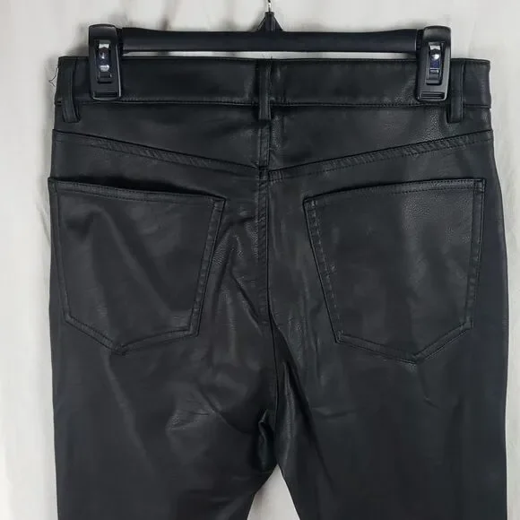 H&M Women's 8 Black Faux Leather Pants - Picture 11 of 13